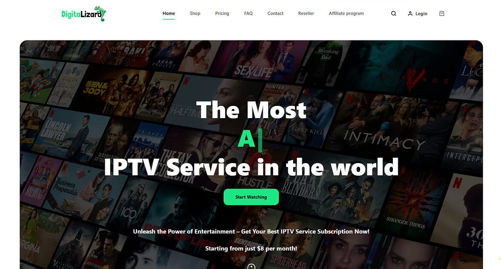 DigitaLizard IPTV Homepage