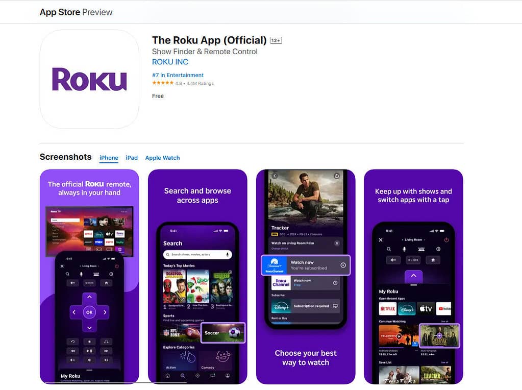 Roku APP on App Store